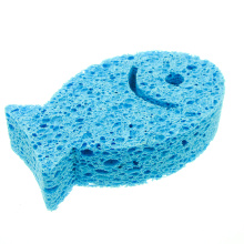 kids colorful fish shape cellulose bath sponge